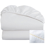 Thomaston Mills T-200 Colored Hem Fitted Sheets With Deep Pocket King 78x80x12 60% Cotton 40% Polyester White With Gold Hem 2 Dz Per Case Price Per Dz